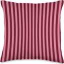 Burgundy and Pink Stripes Geometric Vertical Lines Trendy Throw Pillow