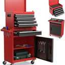 ERGOMASTER Tool Chest Heavy Duty Rolling Tool Box with Cabinet 5-Drawer for Lockable & Removable Cabinet for Garage and Workshop - Multicolor