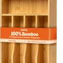 SMIRLY Silverware Drawer Organizer – Bamboo Kitchen Drawer Organizer, Adjustable Utensil Holder and Cutlery Tray, Drawer Dividers for Flatware and Kitchen Utensils