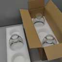 3-Pack Black Edge Clear Glass Shades, Bell Shaped Light Fixtures Lampshade,Glass Shade Covers Lamp Replacements for Chandelier Wall Sconces Pendant Light