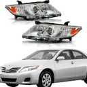 WFLNHB Headlights Assembly Replacement for Toyota Camry Base/CE/LE/XLE 2010 2011 Projector Headlights Headlamps Driver & Passenger Side