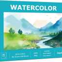 Hapikalor 18"x24" Large Watercolor Paper Pad, 1-Pack 30 Sheets 140lb/300gsm Artist Painting Large Drawing Pad, Art Supplies for Adults Kids, Watercolors, Watercolor Paint Set, Sketchbook, Teal
