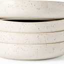 famiware Milkyway 33 oz Bowl Set, Pasta Bowls Set of 4, Salad Bowls, Double Reactive Glaze, Sturdy & Stackable, Ideal for Housewarming, Festivals, Creamy White with Speckles