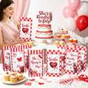 Shes Ready to Pop Baby Shower Decorations, Retro Soda Theme Party Decor include 24 Party Bags for Gender Reveal Pregnancy Announcement Newborn Party Supplies