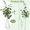2pcs 36.5inch Artificial Greenery Stems Faux Evergreen Branches Artificial Plants Fake Green Ivy Leaves Stems Garland Spray for Kitchen Home Office Flowers Bouquet Centerpiece Wedding Decorations