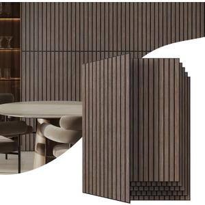 6 Pack Acoustic Wall Panels, 47.2" X 23.6" Sound Absorbing Panels, Decorative Sound Proof Panels for Home, Office, Studio Room, Deep Walnut