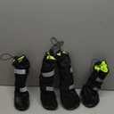 4 PCS Dog Boots Waterproof Dog Shoes with Reflective, Anti-Slip Pet Paw Protectors for Snowy, Rainy and Hot Pavement, Black, X-Large (#5)