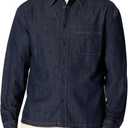Amazon Essentials Men's Modern Oversized-Fit Denim Button-Down Shirt, Button Front (Blue, XS)