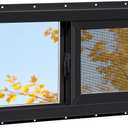 Vinyl Basement Window, Bathroom Sliding Window 32" x 20" Black