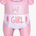 2 Pcs Inflatable Baby Costume for Adults Blow up Gender Reveal Baby Costume Suit for shower party Halloween Cosplay(Cute) 2 Pack Pink