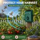 2026 New Solar Ultrasonic Bird Repellent Outdoor,Pigeon & Woodpecker Deterrent for House, Weatherproof Bird Deterrents for Outside,Goose Birds Repeller Scare Devices for Balcony,Yard,Garden,Farm