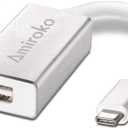 USB-C to Mini DisplayPort Adapter, USB 3.1 Type C to Mini DP Adapter Support 4K, 1080P Compatible with MacBook Pro, MacBook 12", Alienware, to LED Cinema Display/Dell Monitor etc, Silver