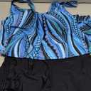 Yonique Blouson Tankini Swimsuits for Women 2 Piece Bathing Suits Tops with Boyshorts Modest Loose Fit Swimwear L