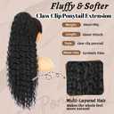 FREEMEIGE Ponytail Extension, Claw Clip Ponytail Extension for Women 30 Inch Long Wavy Pony Tails Hair Extensions Curly Clip in Ponytail Fluffy Natural Looking Synthetic Hairpiece for Daily Use