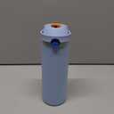 Insulated Water Bottle with Straw - Encool Stainless Steel Water Bottle with Push Button Lid, Leak-Proof & BPA-Free, Keeps Cold for 24 Hours for Sports, Travel, Gym (24 oz, Hazy Blue-Blue)