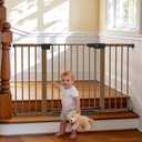 Cumbor 30-54" Extra Wide Baby Gate, Dual Lock & Auto Close Dog Gate Brown
Easy Install Pet Gate with 2-Way Opening and One-Hand Access; Extra Wide Walk-Through Access for Stairs, Doorways & Kitchens