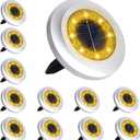 Solar Lights Outdoor, 12 Pack Solar Garden Lights for Pathway, Yard, Deck, Lawn, Patio, Walkway, Driveway, Step（Warmwhite）