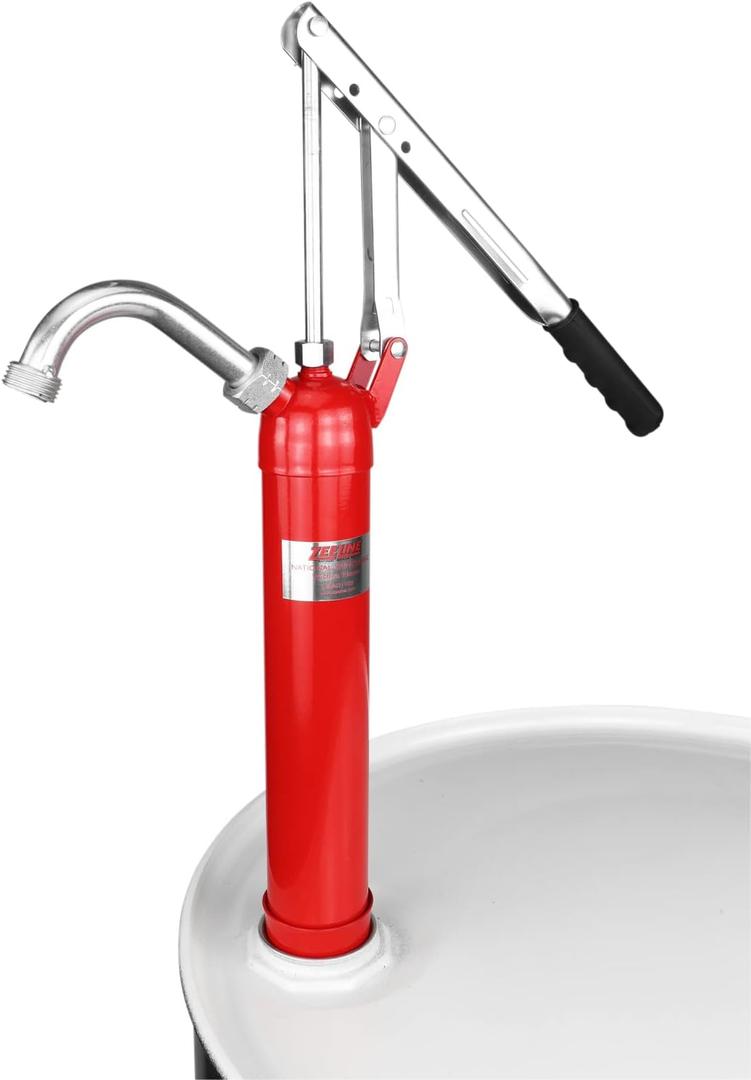ZEELINE BY MILTON Hand Operated Lever Drum Pump, For 15-55 Gallon Drums, 1-Gallon per 9 Strokes, All Steel Body (ZED-S)
