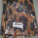 Leopard Print Yoga Mat Non Slip Natural Rubber Fitness Exercise Mat for Home Workout Gym Stretching Pilates Mats with Carrying Bag 71" x 26"
