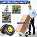 GICOOL 4.10/3.50-4 Rubber Pneumatic Tire and Wheel, with 2.25" Offset Hub, 5/8" Sealed Bearings, for Hand Truck Trolley Dolly Garden Wagon Wheel Replacement, 2 Pack (Explorer Series)