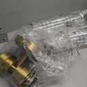 Bathroom Light Fixtures, Gold Wall Sconce in Clear Glass Vanity Lights, Modern Bathroom Vanity Light Up and Down Sconces Wall Lighting for Living Room, Hallway, Bedroom - Bulb Not Included