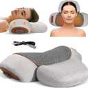 3-in-1 Neck Massager Pillow, Pillow Massage Neck Hump Ergonomics Massager for Pain Relief Deep Tissue with Heating Traction & Vibration Massage - Grey