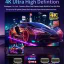 Reborn DisplayPort to Dual DisplayPort Splitter 4K@60Hz Display Port Splitter 1 in 2 Out for Dual Monitor Extended Display DP Source to 2 DP Adapter with PC, Graphics Card, Lenovo, HP and More