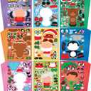 JOYIN 48 Pcs Christmas Make A Face Sticker Sheets Make Your Characters with Santa Santa, Gnome, Reindeer, Snowman, Gifts for Kids School Activities Party Favor Supplies Xmas Craft
