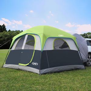 UNP SUV Tent for Camping, 6-Person SUV Tailgate Tent - Easy Set Up with Rainfly, 10'x9'x78in(H) (Green)