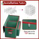 Christmas Ornament Storage Box Fits 128-3'' Holiday Ornaments Christmas Ornament Organizer Storage Box Christmas Decorations with Dividers (Green)