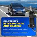MOOG Front Radius Arm Bushing Kit - Heavy Duty Arm Mount - Idler Bracket & Steering Gear Idler - Wear Resistant Replacement Steering Bracket