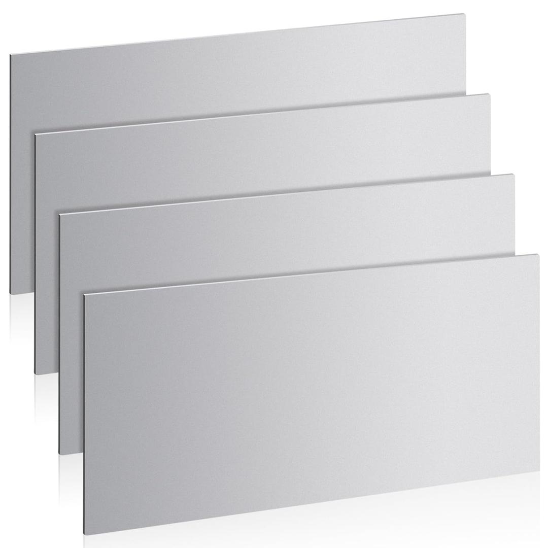 4 Pcs 20 Gauge Steel Sheet Metal 12" x 6" Cold Rolled Steel Plate Sheet Metal Weldable for DIY Projects, Industrial, Professional