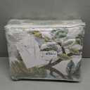 Travan 3-Piece Quilt Set Quilted Bedspread Cotton Coverlet Set Floral Oversized Quilted Bedding Set for All Season, White Vine, King Size