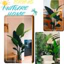 5.2FT Artificial Bird of Paradise Plant, Faux Artificial Trees, Tall Fake Realistic Tree, 10 Trunks Silk Leaf Plant with Plastic Pot for Home Office Decor Indoor Outdoor Modern Decoration