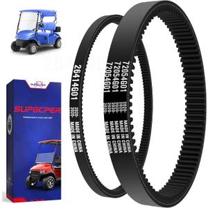 EZGO Drive Belt & Starter Belt, Golf Cart Drive Belt & Starter Generator Belt Kits Fit 1994-UP EZGO TXT Medalist 4 Cycle Gas, Replace OEM 72024G01 72025G01 72054G01 26414G01