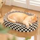 Conlun Large Oval Cat Scratcher Bowl, Cardboard Cat Scratching Pad & Lounge Bed, High-Density Reversible Cat Nest for Large Indoor Cats, , Size: Large (19.7"L x 13.8"W x 3.5"Th)
