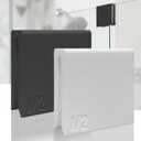 Frameless Glass Shower Door Latch - No Drill Sliding Stop for Privacy, Effective Pet Barrier for Bathroom, Removable & Damage-Free Accessory for Rental Homes & Shared Spaces (White, 1/2 in)
