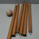 Wood Curtain Rods for Windows 66 to 120 Inch:Boho Farmhouse Wooden Curtain Rod for Living Room Bedroom,Rustic Adjustable Heavy Duty Drapery Rods Set Brown Decorative Bamboo Imitation Wood Grain