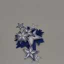24PCS Cowboys Iron on Patches, Embroidered Applique Football Iron on Patches for Clothes, Hats, Jeans, Skirts, T-Shirts, Backpacks, Etc 3 size blue