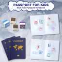 100 Pcs Kids Passport Book – Blank Fake Passport Notebooks for Pretend Travel, Party Supplies, School Projects, Travel-Themed Events