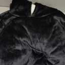 AmyHomie Wearable Blanket Hoodie for Adults & Teens,Oversized Sherpa Hooded Blanket,Warm Cozy Blanket Sweatshirt as Christmas Birthday Gifts for Women Men (Black, Regular Oversize)