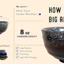 A Unique Matcha Set: 9 pieces set, A Ceremonial Grade Kit For Matcha With 2 Thick Glazed Dark Blue Hand Painted bowls. Bamboo Whisk and Scoop, Strainer, Table Runner, chop stand, dish and bottle.