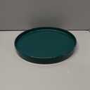 Ceramic Plant Saucer Pot Tray 10 Inch, Planter Saucers 4 5 6 7 8 9 10 11 12 13 Inch for Indoors Outdoor, Durable Sturdy Flower Drainage drip Water Tray for Glazed Pots Base (10.7 Inch-Green)