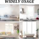 Window Privacy Film, Frosted Glass Static Cling Non-Adhesive Window Cover For Bathroom UV Sunlight Blocking Heat Control For Home Decorative Frosting Pure Matte White Size 23.6 x 157.4 Inches