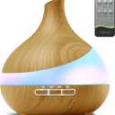 500ML Essential Oil Diffuser: Aroma Diffuser with Remote Control for Hotel Spa Yoga Room - Humidifiers for Bedroom with 14 Colors LED Night Light for Kids/Women Home Relaxation, Deep Orange