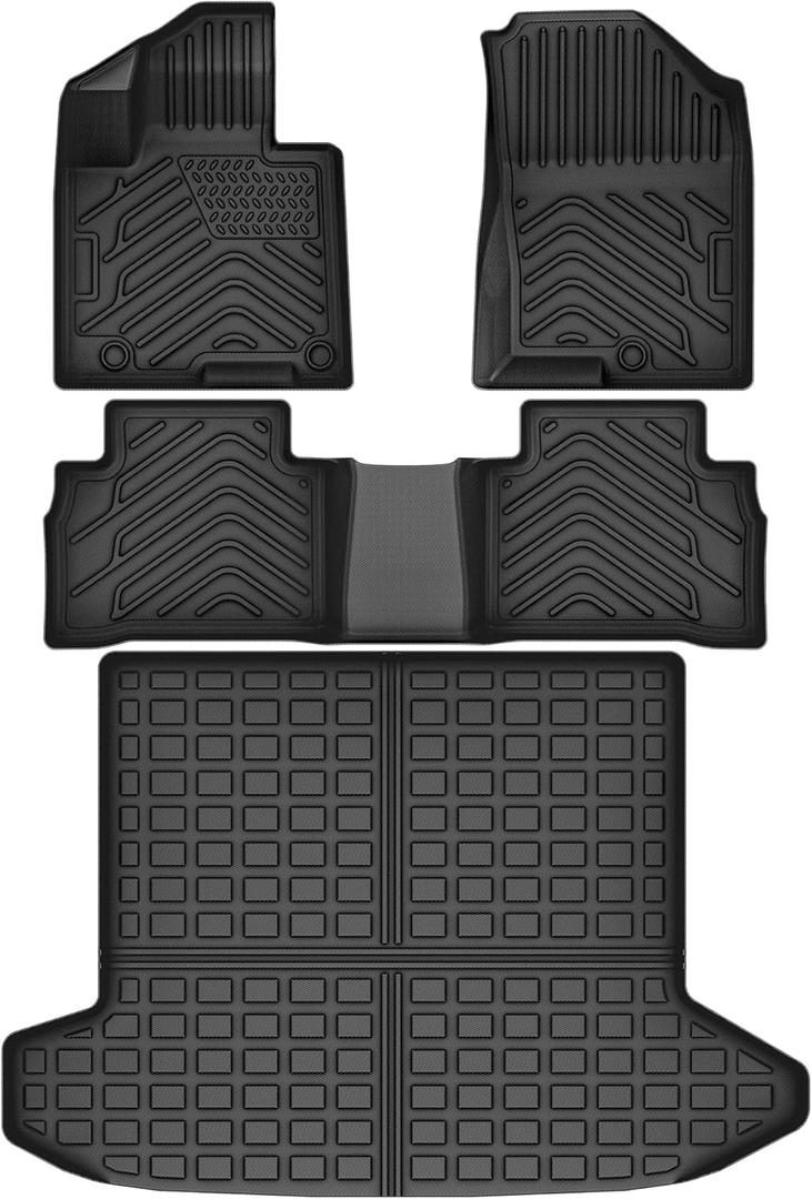 AUTOSAVER88 Floor Mats & Cargo Liner Fit for Hyundai Tucson 2022 2023 2024 2025 2026 (Non PHEV/Hybrid Models), Custom Fit for Tucson Floor Liner TPE Trunk Mat Car Mats Full Set Black