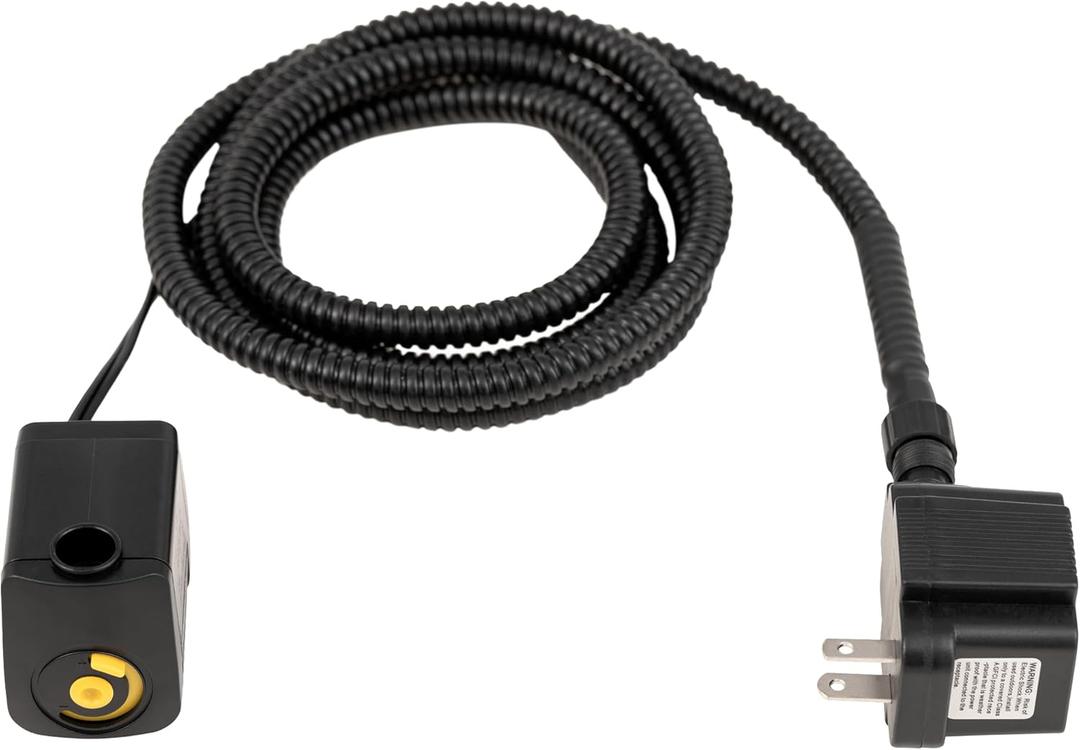 PetSafe Drinkwell Outdoor/Everflow Fountain Pump & Adaptor - Replacement Pump for Pet Fountain - Low-Voltage Durable Pump - Waterproof Adaptor with Anti-Bite Cord PetSafe Drinkwell Outdoor/Everflow Fountain Pump & Adaptor - Replacement Pump for Pet Fountain - Low-Voltage Durable Pump - Waterproof Adaptor with Anti-Bite Cord