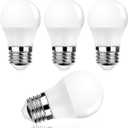 E26 Small LED Light Bulbs,LED Bulb Light 5 Watt 35W Equivalent, 3000K Warm White Bulb for Ceiling Droplight,House Lighting, 120V, Not Dimmable,4 Pack