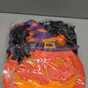 BlcTec Halloween Pumpkin Lights, 10 inch Lighted Big Jack-O-Lantern with Maple Leaves, Berries, Twigs, Witch's Hat, Battery-Operated Premium Wood Pumpkin with Timer for Halloween Decorations, Style B