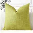 OTOSTAR Linen Throw Pillow Cover Set of 1 Decorative Square Pillowcases Cushion Covers 24x24 Inch for Home Decor Sofa Bedroom Car 60 x 60CM Sage Green